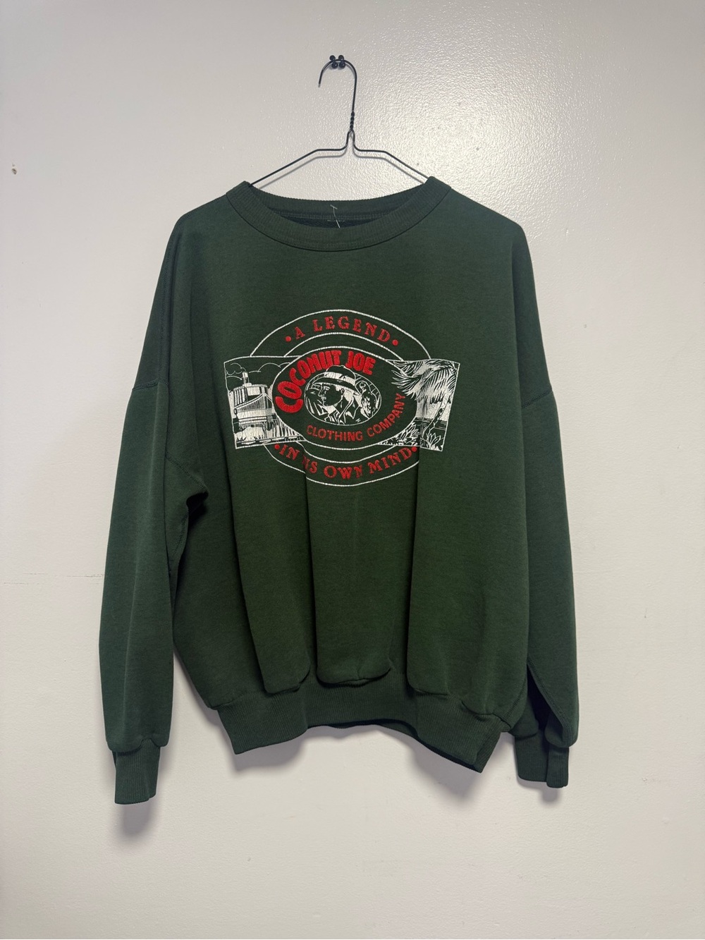 Coconut Joe Forest Green Graphic Crewneck Sweatshirt - Unbranded